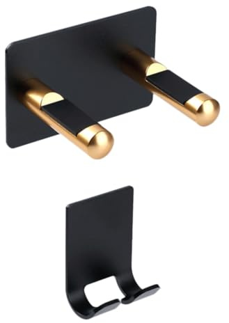 PRETYZOOM Support Suspendu sans Perçage en Alliage de Fer pour Sèche-Cheveux Rangement Mural Organiseur Gain de Place Salle de Bain pour Accessoires de Toilette