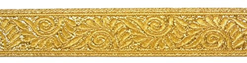 10m Borte Webband 22mm breit Lurex-Gold U-09-22mm-go