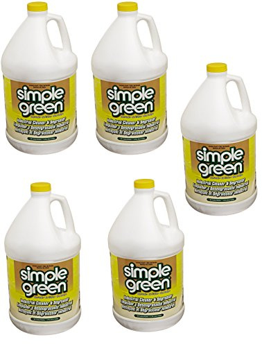 Simple Green 14010 Industrial Cleaner & Degreaser, Concentrated, Lemon LLPoQy, 5Pack (1 Gallon Bottle)