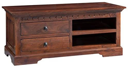 MASSIVMOEBEL24.DE | TV-Board Akazie 115x48x50 Nougat lackiert Oxford #317