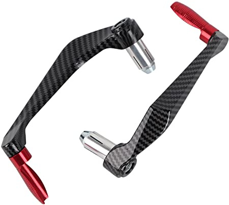 Protecteur de guidon de moto, 7/8 pouces (22mm) Protecteur de frein de guidon de moto universel en alliage d'aluminium Convient pour les motos, les voitures électriques, les vélos de montagne(rouge)