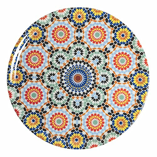 Villa d'Este Home Tivoli Marrakech set 4 Piatti pizza in stoneware Ø 33 x h. 2 cm Made in Italy