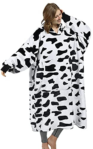 Catalonia Classy Felpa con cappuccio oversize Lungo, felpa oversize pile con ampia tasca frontale, coperta con maniche mucca, Regalo per adulti, donna, adolescenti, fidanzata, moglie