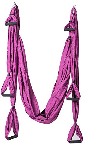 MINGPINHUIUS Set de yoga aéreo, Swing Yoga, hamaca trapezoidal, juego de yoga con correas de extensión y banda de goma