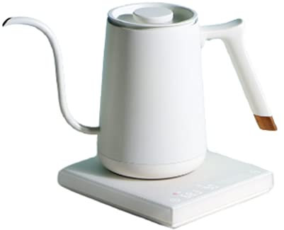 LJFLI Hervidores Eléctrico Hervidor de Agua Eléctrico Acero Inoxidable Olla de Lavado Manual con Control de Temperatura para Hacer té con Olla de Control de Temperatura,White,600ml