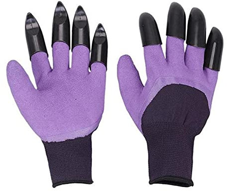 ATMACA Guanti da Giardino con Artigli Addominali in Plastica in Plastica Guanti di Gomma da Giardinaggio Piantagione di Guanti Impermeabili Resistenti All'Aperto-04 8 Claws