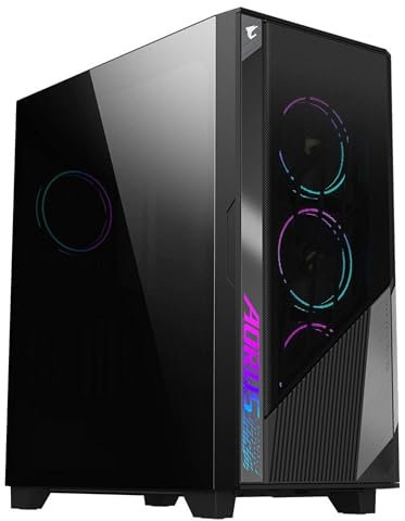 Gigabyte Aorus C500 - Caja ATX de Torre Media de Cristal, Negro, Panel TG, sin Fuente de alimentación