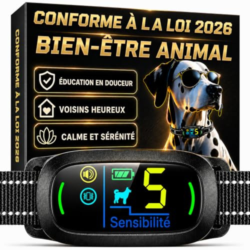 PAWPRO Collare Antiabbaio per Cani | Conforme Nuova Legge Benessere Animali 2024 | Intelligenza artificiale, Rilevamento Dell'Abbaiare, Schermo Colori | 3 modalità BEEP, Vibrazione, BEEP+Vibrazione