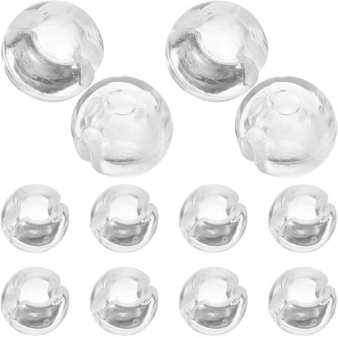 Luxshiny 12 Topes Cadena Estor De Cuentas Transparentes para Cortinas Hebilla De Tope De Cadena De Estores Accesorios De Fijación para Persianas Verticales Organizador De Cortinas