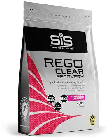 Science in Sport Rego Clear Isolate 460g Lampone & Mirtillo rosso - Drink di recupero con carboidrati, proteine in polvere, elettroliti, vitamine e minerali, Favorisce un allenamento efficace