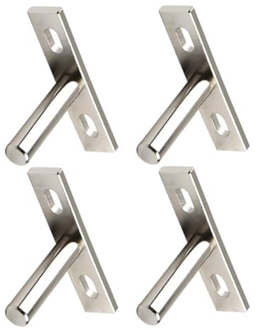 FEEIMOL 4 Stück Unsichtbar Regalträger Schwebende Regalhalterung Tablarträger T-Förmig Schwerlast Regalhalterungen mit Schrauben für Wand Montage Dekoration Kabinett Möbel 50mm