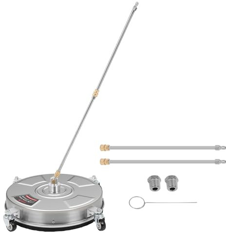 Dollate 15 Pressure Washer Surface Cleaner,for 2200-4000 PSI Pressure Washer 4GPM Maximum Flow,2 Replace Nozzles Power Washer Attachment for Concrete, Patio, Deck Cleaning