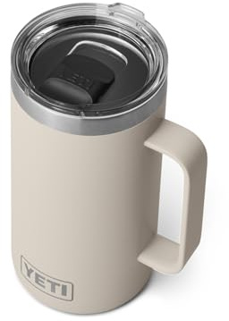 YETI Rambler 24 oz Mug, Vacuum Insulated, Stainless Steel with MagSlider Lid, Cape Taupe