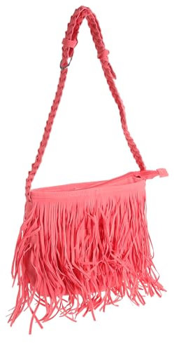 VALICLUD Vintage Fransen Umhängetasche Für Damen Modische Abnehmbare Quasten-design Schultertasche Für Strand Shopping Ausflüge Dating Elegante Soft-feel-tasche