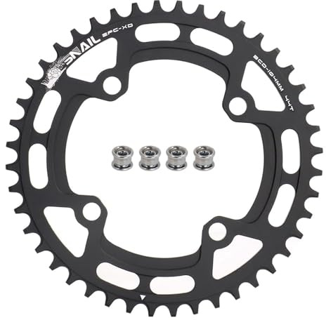 104 BCD Narrow Wide Kettenblatt 44T | Runden Design 7075-T6 Flugzeugaluminium Hartanodisierung Anti-Kettenabwurf Design | Für Shimano/SRAM 7-12 Speed MTB/Rennrad