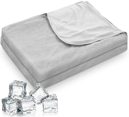 Namalu 2 in 1 Kühldecke 150 x 200 cm Selbstkühlende Sommerdecke mit Arc-Chill Schweißableitende und Atmungsaktive Bettdecke Leichte Sofadecke Reise Decke, Grau