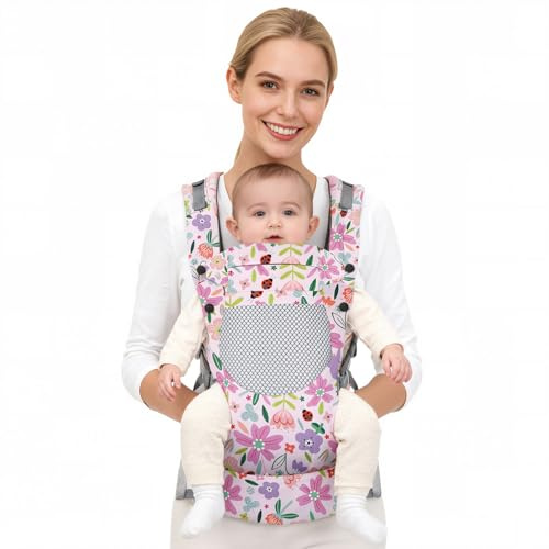 YooxArmor Bärsele för nyfödda till småbarn, ergonomisk justerbar bärsele för småbarn för 3,2–29,9 kg, mysig lätt bärsele med nackstöd, babyhållare med ländryggsstöd för mamma pappa