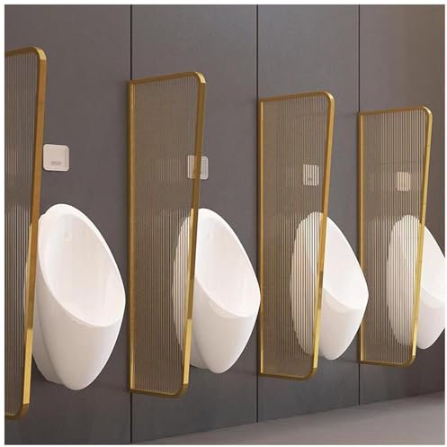 FLEPYHB Männer Urinal Sichtschutz Baffel mit Gehärtetem Glas, Wandmontierte Sichtschutzwände für Öffentliche Toiletten, Urinal Trennwand für Schulen, Bars, Hotels