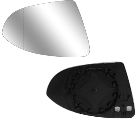 APOMOONS Spiegelglas Golf 7 Außenspiegel Beheizbar Asphärisch Passend für Golf 7 Spiegelglas Links Fahrerseite mit Trägerplatte Beheizbar Ersatzspiegelglas mit Metallclip