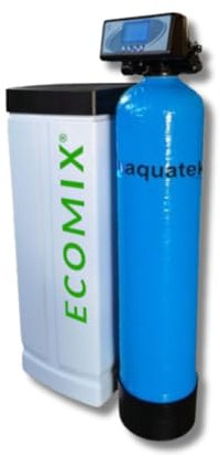 Aquatek - Addolcitore Automatico per Acqua di Pozzo MIX LCD 4 con Resine per Riduzione Calcare Ferro Manganese - Tecnologia Scambio Ionico Display LCD Collaudato e Programmato Pronto all'Uso