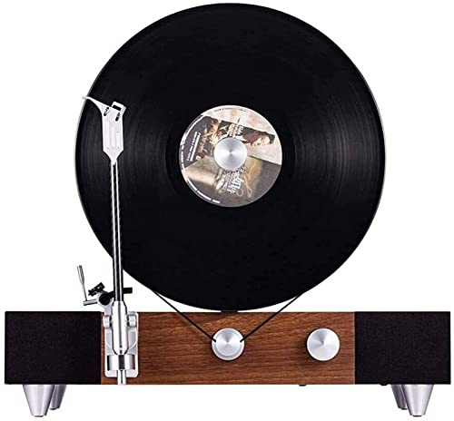 SGKOMN Tocadiscos Vertical con Bluetooth y Caja de música, Reproductor de Discos de Alta Velocidad, función de Parada automática, Altavoces estéreo triples amplificados Integrados, ent