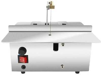 Mini Cut Off Machine, Desktop Electric Jig Saw 180W Adjustable Speed Wire DIY Acrylic Cutting Machine for Woodworking Craft Jewelry with 10 Blades,for Cutting Brass Steel DIY