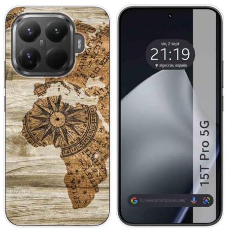 Tumundosmartphone Coque en silicone pour Xiaomi 15T Pro 5G design bois 07 dessins