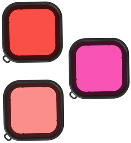 WATIIFUFU Underwater Camera Filter 3pcs for Action Camera Waterproof Case Diving Lens Protector Kit Suitable for Underwater Photography and Sports Cameras Random Color
