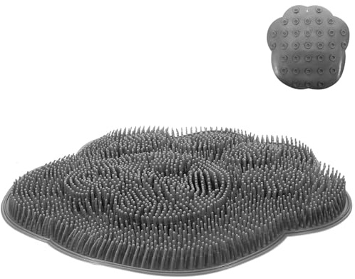 CHICAMPERA Tapis de Massage Antidérapant Tpr pour Nettoyant et Exfoliant Souple avec Ventouse Murale Pour Soins Du Dos et Massage Relaxant