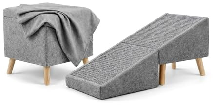 OttoPaw Rampa Plegable Para Perros, Gran Puf Multifuncional O Reposapiés (42 x 42 x 42 Cm) Para Perros Pequeños Y Grandes