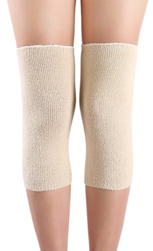 WUYJI Rodilleras de voleibol,Un par de rodilleras elásticas en tono piel, 28 x 12 cm, antideslizantes, transpirables y elásticas, adecuadas para fitness, yoga, baile y running.