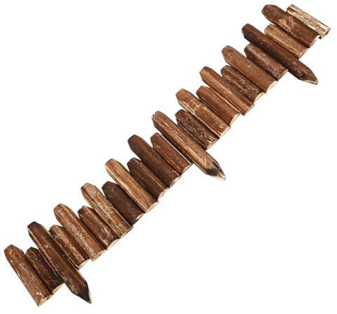 MAGICLULU Clôture de Jardin en Bois Anticorrosion 120 Cm, Bordure de Pelouse Naturelle pour Extérieur, Décoration Paysagère pour Jardin, Parterres de Fleurs et Potager, Insertion 15/20 Cm,