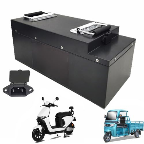 HJGHY Baterías para triciclos de 48V, 60V y 72V, batería de Litio de 40Ah, 50Ah y 100Ah, batería para montacargas eléctrico con asa para Carrito de Golf/vehículo de Cuatro Ruedas.,48v40ah