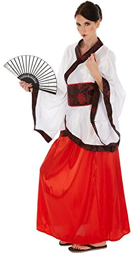 dressforfun Costume da Donna - Asiatica | Kimono in Satin con Pratico Obi (XXL | No. 301024)