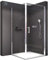 BERNSTEIN - Cabine de douche d'angle 90x90x195cm Verre trempé ESG 8mm anticalcaire, Profilés Chrome, Charnières réversibles gauche/droite - EX416