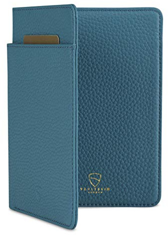 Vaultskin Kensington Reisepasshülle, RFID Reisepass Hülle (Türkis) | Travel Organizer, Passport Cover, Holder und Wallet für Damen und Herren, Tasche für Karten und Dokumente, weiße Geschenkbox