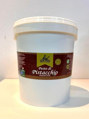Don Vito Eccellenze Siciliane - Pesto di Pistacchio 60% - Con Pistacchi Verdi Selezionati, Lavorazione Artigianale, 100% Naturale - Prodotto brontese - Senza Glutine - 1 kg