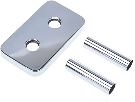 Aqbau® Abdeck Doppelrosetten für HEIZKÖRPER mit Schutzrohr | Rohrmanschette, Heizung, Heizkörper (Chrom)