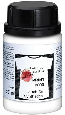 PAINT IT EASY NEU Siebdruckfarbe DEKAPRINT 2000, 250 ml, Weiß