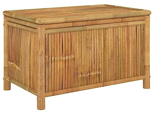vidaXL Gartentruhe Gartenbox Kissenbox Auflagenbox Aufbewahrungsbox Kissentruhe Gartenmöbel Garten Kissen Box Kiste Truhe 90x52x55cm Bambus