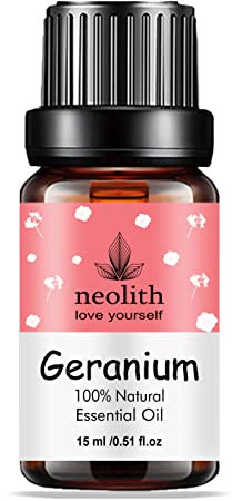Neolith Geranium(Bourbon) Essential Oil Sleep, Aromatherapy, Diffusers for Home, Candle-Making, Bath, Anxiety, Massage, Skin | Vegan | 100% Pure, Natural Oil and Undiluted | (15ml)