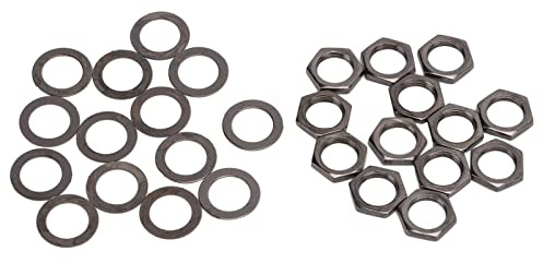 Muttern-Unterlegscheiben-Set, M9 Muttern-Unterlegscheibe, Metall-Klinkenbuchse, Muttern, Unterlegscheiben, Gitarren-Bass-Zubehör, Befestigungselemente Für E-Gitarren-Bass(Gun Black)