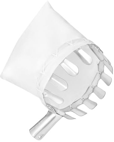 QWORK® Raccoglitrice di Frutta Metallici con Tasca di Cotone, raccogli Frutta da Albero - Ø14cm
