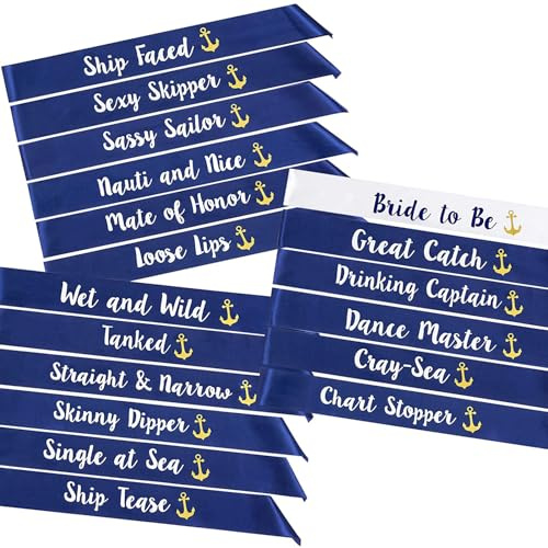 STAY GENT 18 Pièces Bride to Be Echarpe avec 1 pièces Blanc Bride to Be Echarpe + 17 pièces Bleu Bracelet EVJF Team Bride Écharpe pour Douche Nuptiale et EVJF Accessories Decoration Cadeau