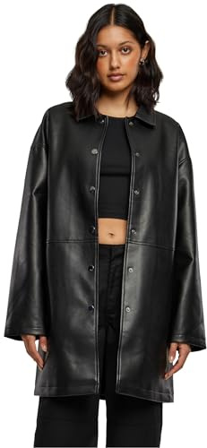 Urban Classics Damen Ladies Faux Leather Coat