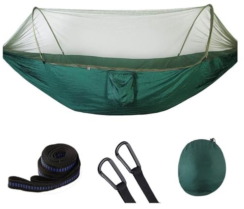 Swings Seats 250 * 120cm/290 * 140cm Outdoor Camping Tree Hammock, Portable, Parachute Backpack, Survival Travel Bag Play Set Swings (Color : Blackishgreen)