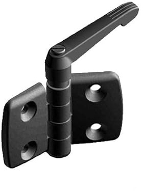 KINETIK MSystem® Scharnier 45x45 mit Klemmfunktion und Klemmhebel, Kunststoff schwarz, Gelenkscharnier, Kunststoffscharnier, Festellscharnier - 1 Stück