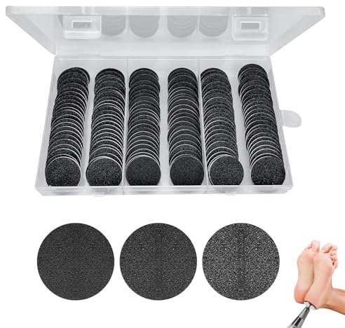150pz Piedi Grinder Carta Vetrata, Disco di Levigatura Strumento Pedicure, Dischi di Levigatura per la Pelle Morta, Duro, Tallone Screpolato - Cura Del Piede