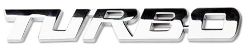 3D Metall Auto Aufkleber für Turbo, Selbstklebend Logo Emblem Badge Abzeichen für Heckklappe Kofferraum, Chrom Autoaufkleber zubehör,Silver