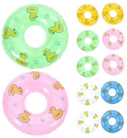 TOYANDONA Mini Swimming Ring Inflatable Swim Ring 20pcs Dolls Swimming Pool Party Favors Baby Pool Floats Swimming Rings Mini Swim Tube Swimming Ring Toys